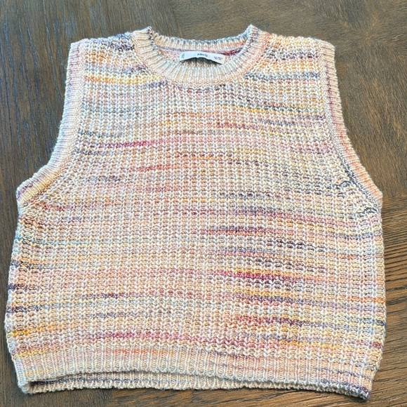 Mango multi color sweater vest - Picture 1 of 4